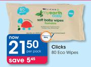 Clicks 80 Eco Wipes-Per Pack