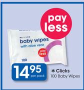 Clicks 100 Baby Wipes-Per Pack