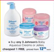 Johnson's Baby Aqueous Creams Or Jellies-Each
