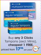 Clicks Tampons(Excl.Minis)-Per Pack