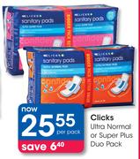 Clicks Ultra Normal Or Super Plus Duo Pack-Per Pack