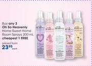 Oh So Heavenly Home Sweet Home Room Sprays-200ml Each