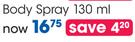24 Seven Body Spray - 130ml Each