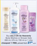 Oh So Heavenly Body Washes Or Shower Gels-200ml, 375ml, 720ml Or 1ltr Each