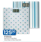 Safeway Electronic Scale Blue Grey Stripe Or Blue Grey Dots-Each