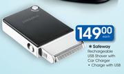 Safeway Rechargeable USB Shaver With Car Charger