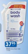 Clicks Body Wash Refill-1.5ltr Each