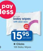 Clicks 100 Baby Wipes-Per Pack