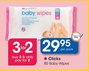 Clicks 80 Baby Wipes-Per Pack