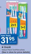 Oral-B Value Pack Toothbrushes-Per Pack