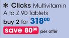 Clicks Multivitamin A To Z 90 Tablets-For 2