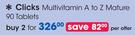 Clicks Multivitamin A To Z Mature 90 Tablets-For 2