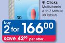 Clicks Multivitamin A To Z Mature 30 Tablets-For 2