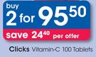 Clicks Vitamin-C 100 Tablets-For 2