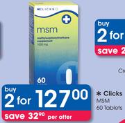 Clicks MSM 60 Tablets-For 2