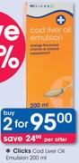 Clicks Cod Liver Oil Emulsion-2x200ml