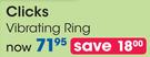 Clicks Vibrating Ring-Each