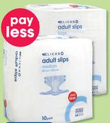 Clicks Pay Less Adult Medium Slips 10 Pack-Per Pack