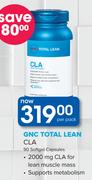 GNC Total Lean CLA-90 Softgels Capsules Per Pack