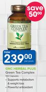 GNC Herbal Plus Green Tea Complex-100 Capsules