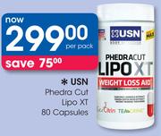 USN Phedra Cut Lipo XT 80 Capsules-Per Pack