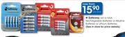 Safeway AA Or AAA Rechargeable Batteries Or Alkaline Batteries Or Lithium Batteries-Per Pack