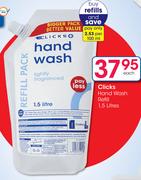 Clicks Hand Wash Refill-1.5Ltr Each