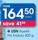 USN Pure Fit Pro Enduro-400g Each