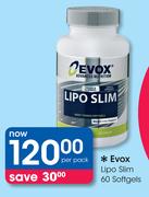 Evox Lipo Slim 60 Softgels-Per Pack