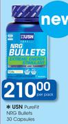 USN Pure Fit NRG Bullets 30 Capsules-Per Pack