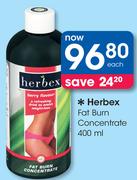 Herbex Fat Burn Concentrate-400ml Each
