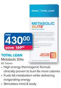GNC Total Lean Metabolic Elite 60 Tablets-Per Pack