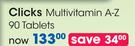 Clicks Multivitamin A-Z 90 Tablets-Per Pack