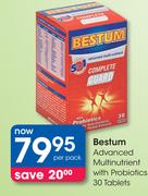 Bestum Advanced Multinutrient With Probiotics 30 Tablets-Per Pack