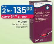 Clicks Blackthorn Berry Elixir-2 x 200ml