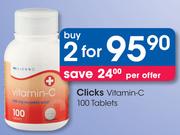 Clicks Vitamin-C-2 x 100 Tablets