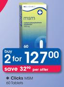 Clicks MSM-2 x 60 Tab