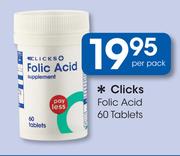 Clicks Folic Acid 60 Tablets-Per Pack