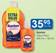 Savlon Value Pack 500ml + 125ml-Per Offer