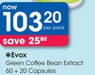 Evox Green Coffee Bean Extract 60+20 Capsules-Per Pack