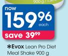Evox Lean Pro Diet Meal Shake-900g Each
