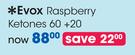Evox Raspberry Ketones 60 + 20-Each