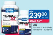 USN Phedra Cut XT Combo 120 Tablets + 30 Tablets-Per Pack