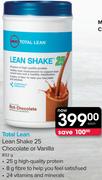 Total Lean Shake 25 Chocolate Or Vanilla-832g