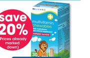 Clicks Multivitamin Raspberry 60 Chewable Tablets-2's