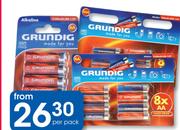 Grundig AA Or AAA Alkaline Batteries-4's Per Pack