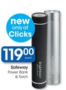 Safeway Power Bank & Torch-Each