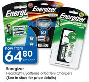 Energizer Headlights, Batteries Or Battery Charges-Per Pack