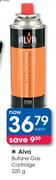 Alva Butane Gas Cartridge-220g