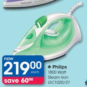 Philips 1800 Watt Steam Iron GC1020/21